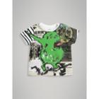 Burberry Burberry Monster Print Cotton T-shirt, Size: 12m, White