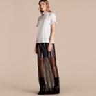 Burberry Cotton T-shirt With Tulle Ruffles