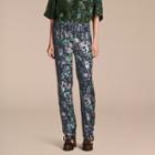 Burberry Floral Print Silk Twill Pyjama-style Trousers