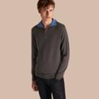 Burberry Burberry Zip-collar Cashmere Sweater, Grey