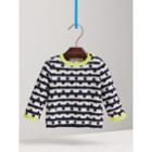 Burberry Burberry Spot Print Striped Cotton Cashmere Sweater, Size: 12m, Blue