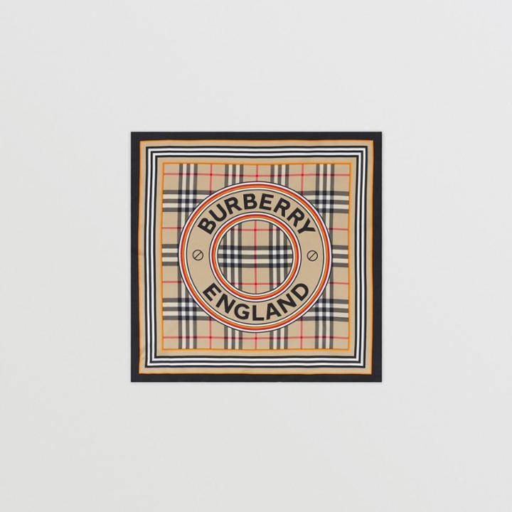 Burberry Burberry Montage Print Silk Small Square Scarf