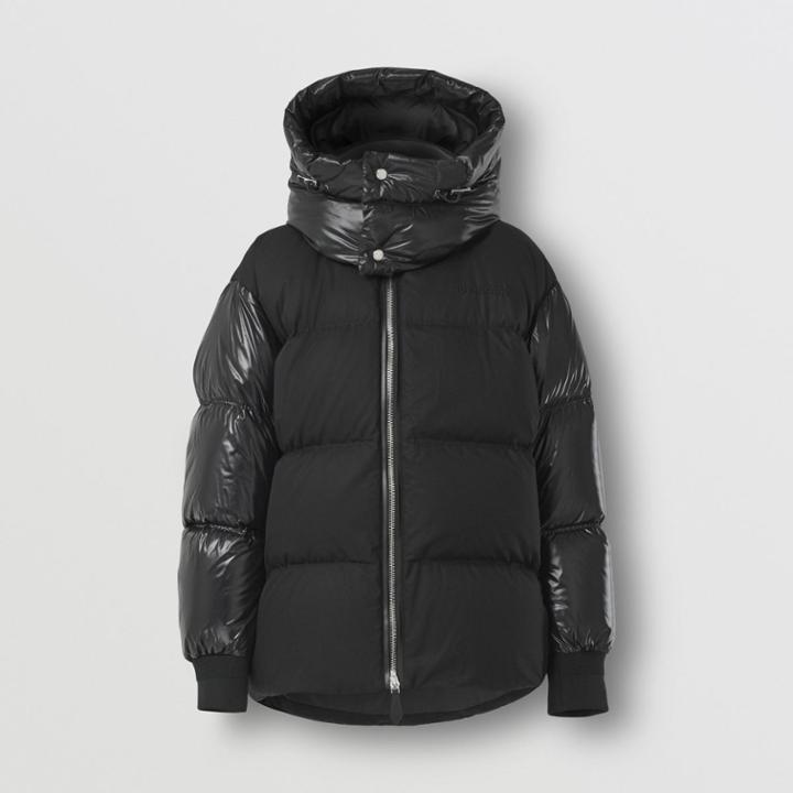 Burberry Burberry Contrast Panel Cotton Gabardine Puffer Jacket