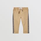 Burberry Burberry Childrens Logo Tape Cotton Chinos, Size: 12m, Yellow
