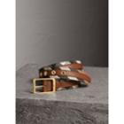 Burberry Burberry House Check And Grainy Leather Belt, Size: 80, Brown