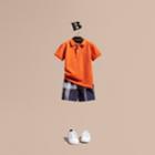 Burberry Burberry Check Placket Polo Shirt, Size: 8y, Orange