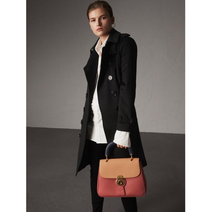 Burberry Burberry Sandringham Fit Cashmere Trench Coat, Size: 04, Black