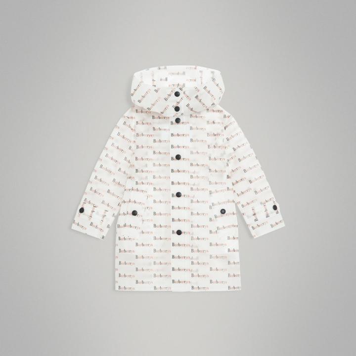 Burberry Burberry Archive Logo Print Trench Coat, Size: 2y, Multicolour