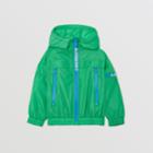 Burberry Burberry Childrens Logo Print Lightweight Hooded Jacket, Size: 12y, Green
