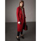 Burberry Burberry Ruffle Detail Wool Cashmere Tailored Coat, Size: 04