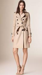 Burberry Burberry The Chelsea -long Heritage Trench Coat, Size: 04, Beige