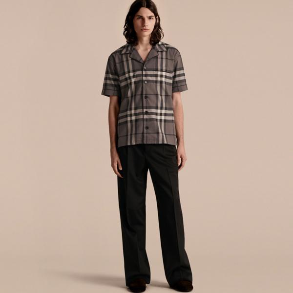 Burberry Short-sleeved Check Cotton Pyjama-style Shirt