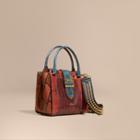 Burberry The Medium Buckle Tote In Colour-block Python