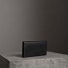 Burberry Burberry Embossed Leather Continental Wallet, Black