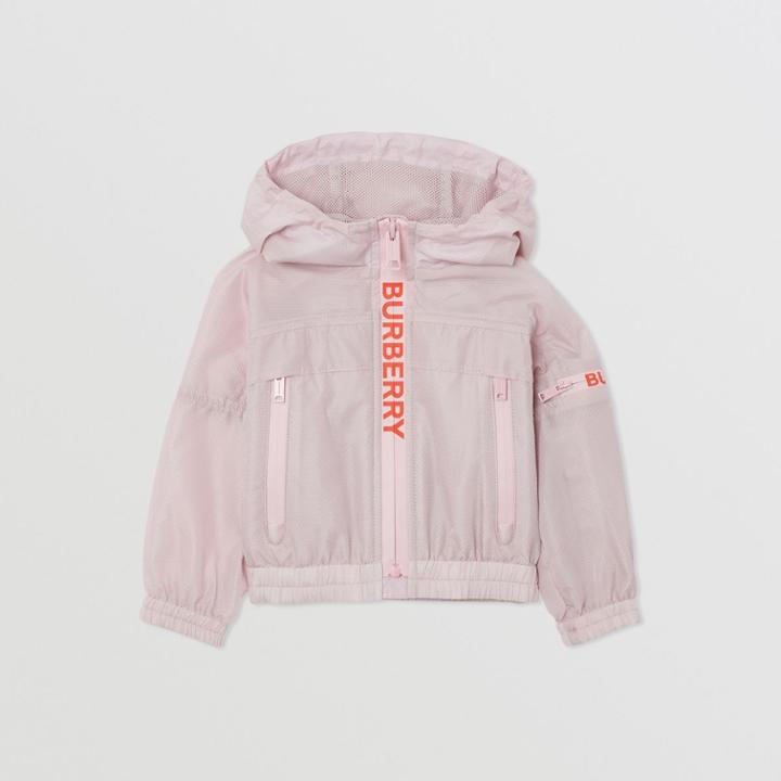 Burberry Burberry Childrens Logo Print Lightweight Hooded Jacket, Size: 18m, Pink
