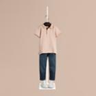 Burberry Burberry Check Placket Polo Shirt, Size: 12y, Pink