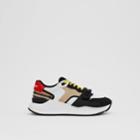 Burberry Burberry Nylon, Suede And Vintage Check Sneakers, Size: 40, Beige