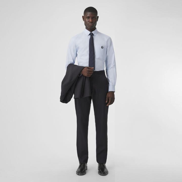 Burberry Burberry Monogram Motif Technical Wool Tailored Trousers, Size: 44