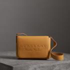 Burberry Burberry Small Embossed Leather Messenger Bag, Yellow