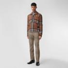 Burberry Burberry Check Wool Tailored Trousers, Size: 58, Beige