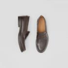 Burberry Burberry D-ring Detail Monogram Leather Loafers, Size: 43, Brown