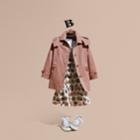 Burberry Burberry Tropical Gabardine A-line Trench Coat With Detachable Hood, Size: 8y, Purple