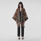 Burberry Burberry Reversible Check Wool Cape, Size: Os