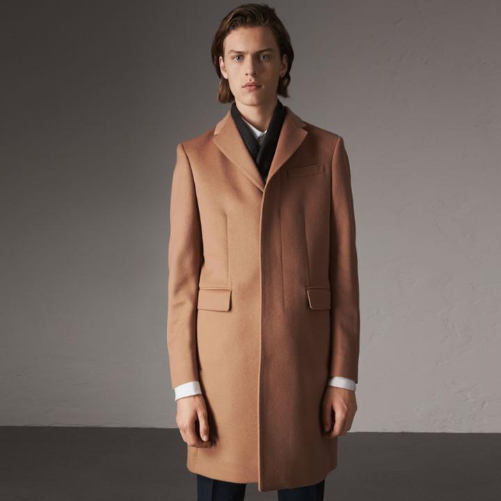 Burberry Burberry Wool Cashmere Tailored Coat, Size: 56, Brown