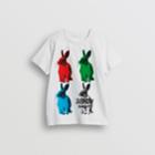 Burberry Burberry Childrens Rabbit Print Cotton T-shirt, Size: 10y, White
