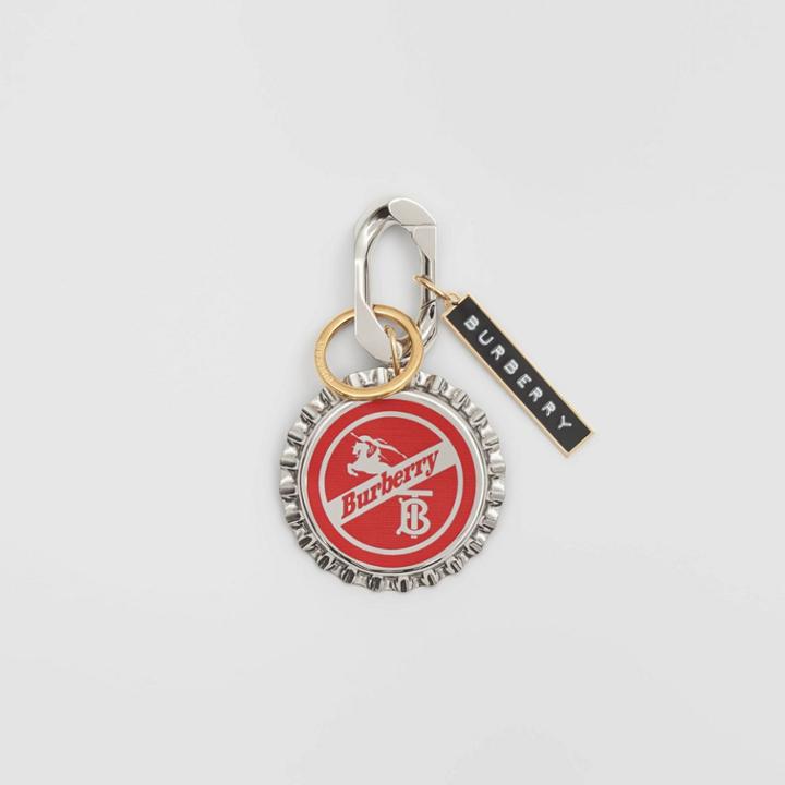 Burberry Burberry Gold And Palladium-plated Bottle Cap Charm, Red
