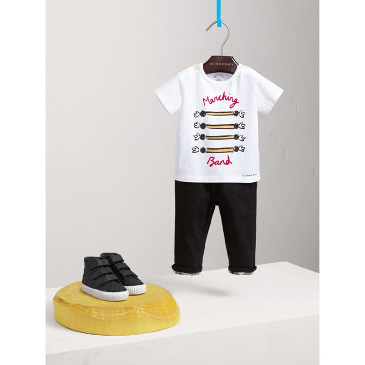Burberry Burberry Parade Print Cotton T-shirt, Size: 2y