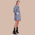 Burberry Burberry Lightweight Ruched Coat, Size: 06, Blue