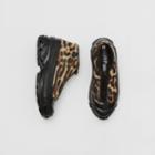 Burberry Burberry Leopard Print Nylon Arthur Sneakers, Size: 37, Brown