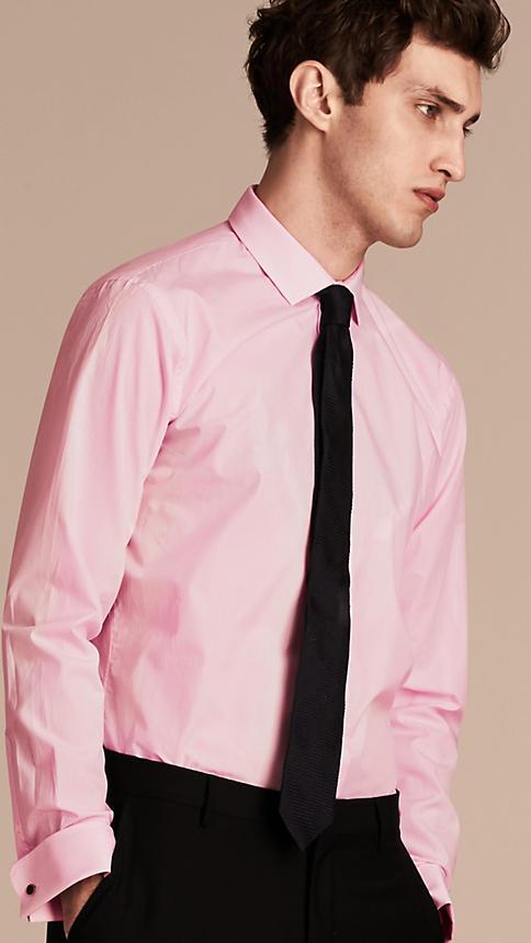 Burberry Modern Fit Double-cuff Striped Cotton Poplin Shirt