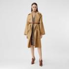 Burberry Burberry Pocket Detail Double-faced Cashmere Wrap Coat, Size: 02, Brown