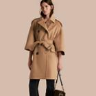 Burberry Wool Cashmere Trench Cape Coat