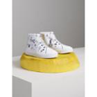 Burberry Burberry Doodle Print High-top Trainers, Size: 33, White