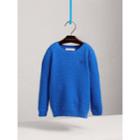 Burberry Burberry Waffle Knit Cotton Sweater, Size: 6y, Blue