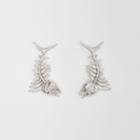 Burberry Burberry Palladium-plated Fish Bone Earrings