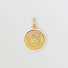 Burberry Burberry Marbled Resin 's' Alphabet Charm, Yellow