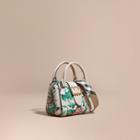 Burberry The Small Buckle Tote In Peony Rose Print Leather