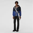 Burberry Burberry Vintage Check Detail Colour Block Hooded Jacket, Size: 38, Blue