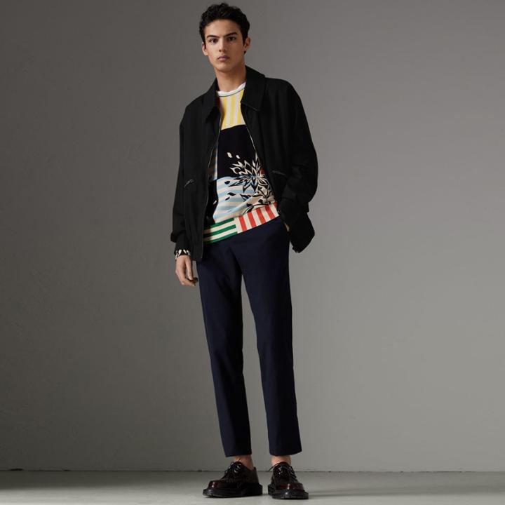 Burberry Burberry Tropical Gabardine Harrington Jacket, Size: 38