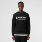 Burberry Burberry Logo Print Cotton Sweatshirt, Size: Xs, Black