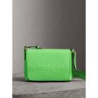 Burberry Burberry Small Embossed Neon Leather Messenger Bag