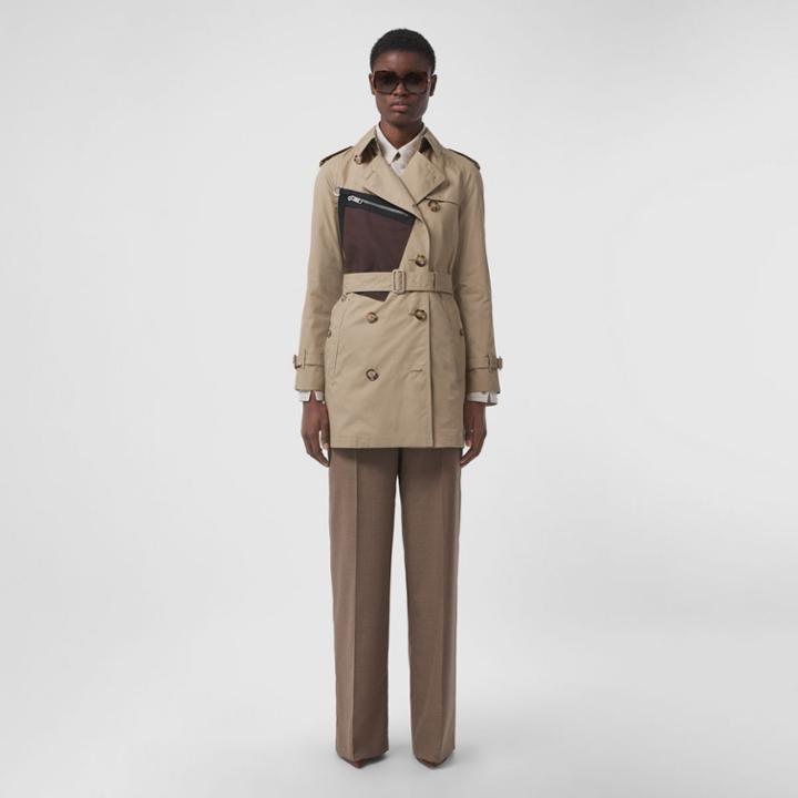 Burberry Burberry Pocket Detail Technical Gabardine Trench Coat, Size: 04
