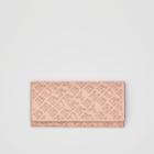 Burberry Burberry Perforated Logo Leather Continental Wallet, Pink
