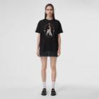 Burberry Burberry Deer Graphic Cotton Oversized T-shirt, Size: L