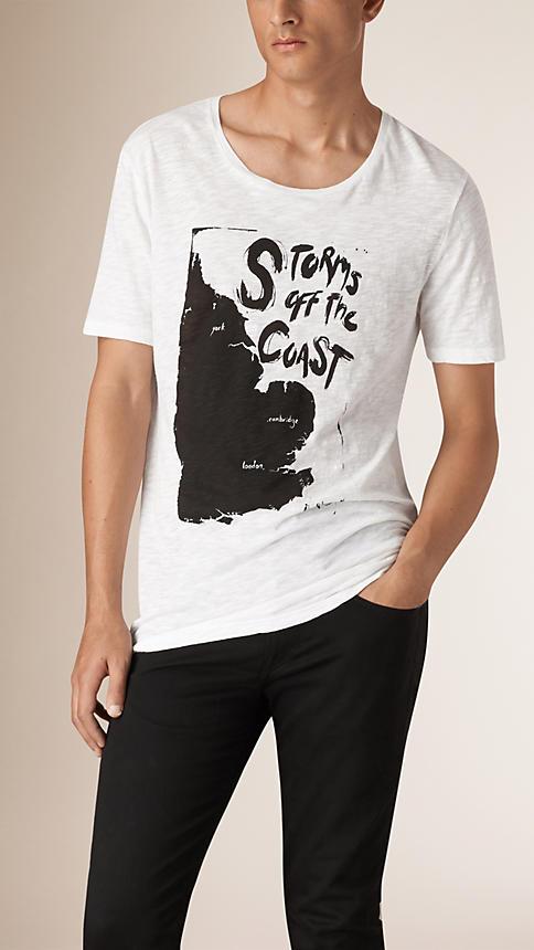 Burberry Storms Off The Coast Graphic Cotton T-shirt