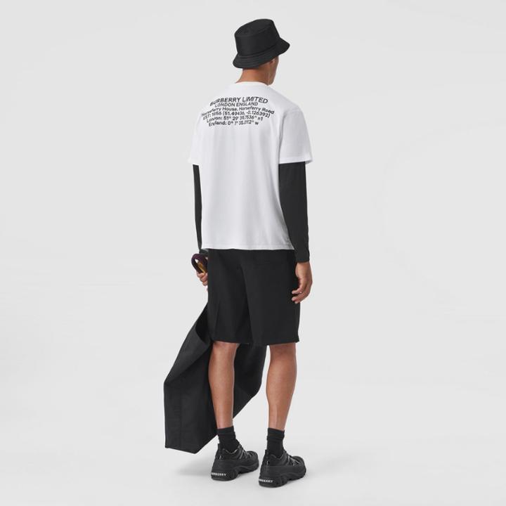 Burberry Burberry Location Print Cotton Oversized T-shirt, Size: Xs